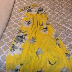 Yellow maxi dress